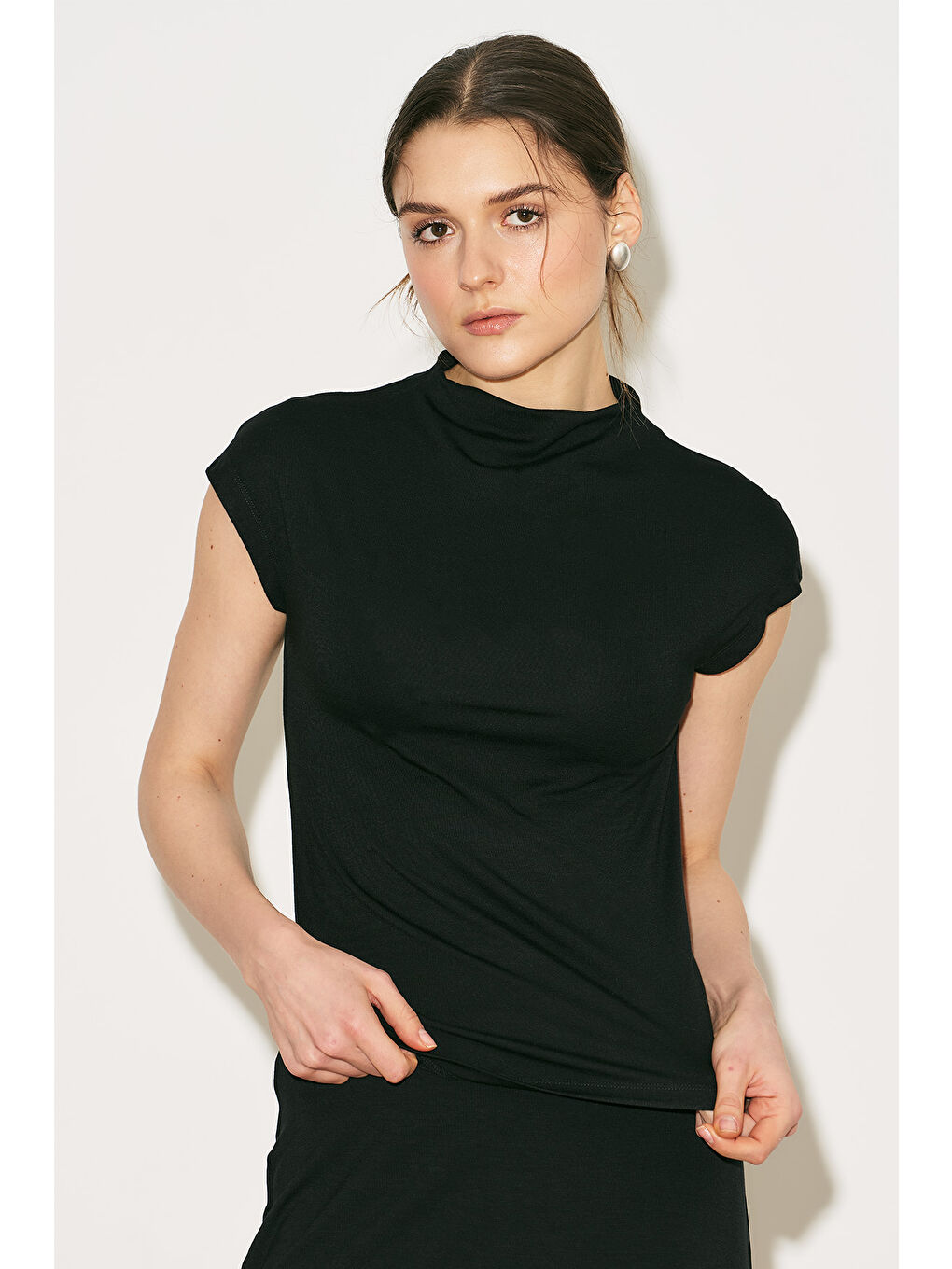 Easy Kolsuz Bluz Siyah-6