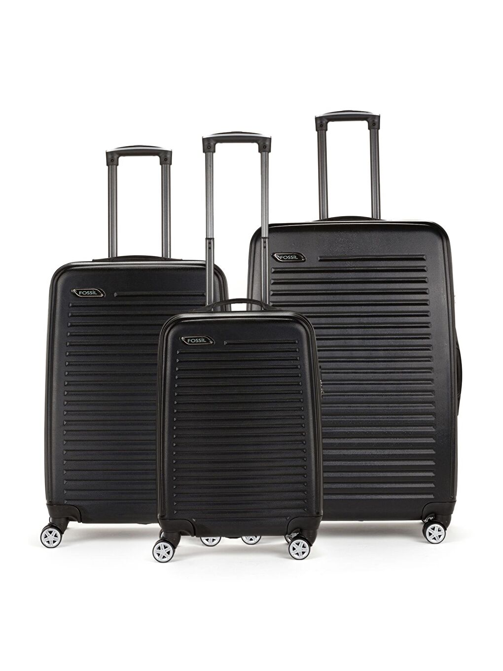 Siyah ABS Unisex Kabin Orta Büyük Boy 3'lü Valiz Seti FSL126