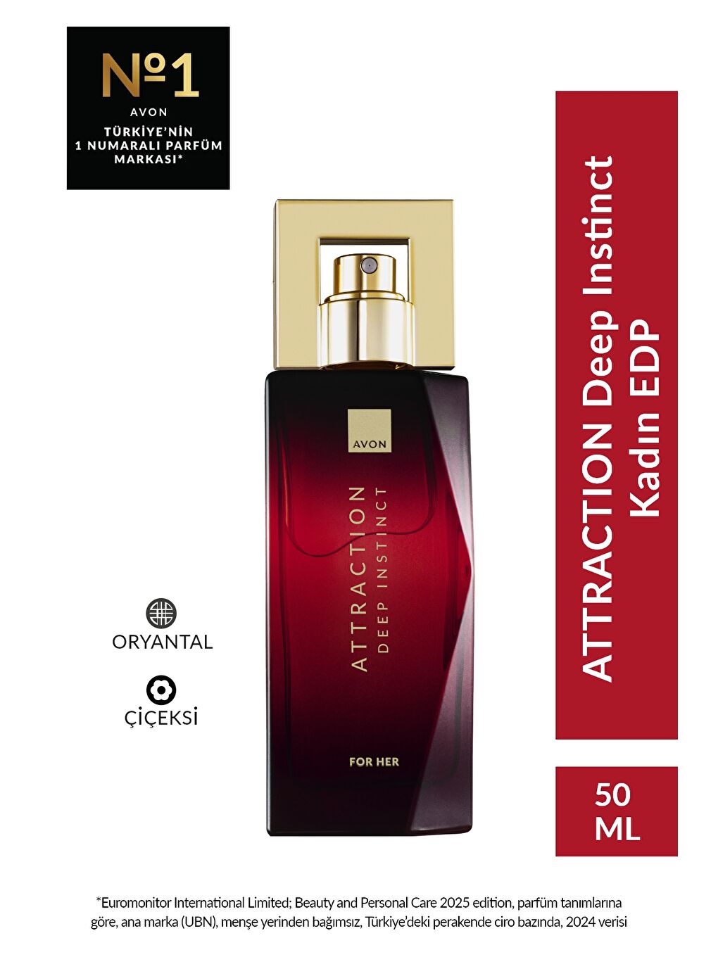 Attraction Deep Instinct Kadın Parfüm Edp 50 Ml.-1