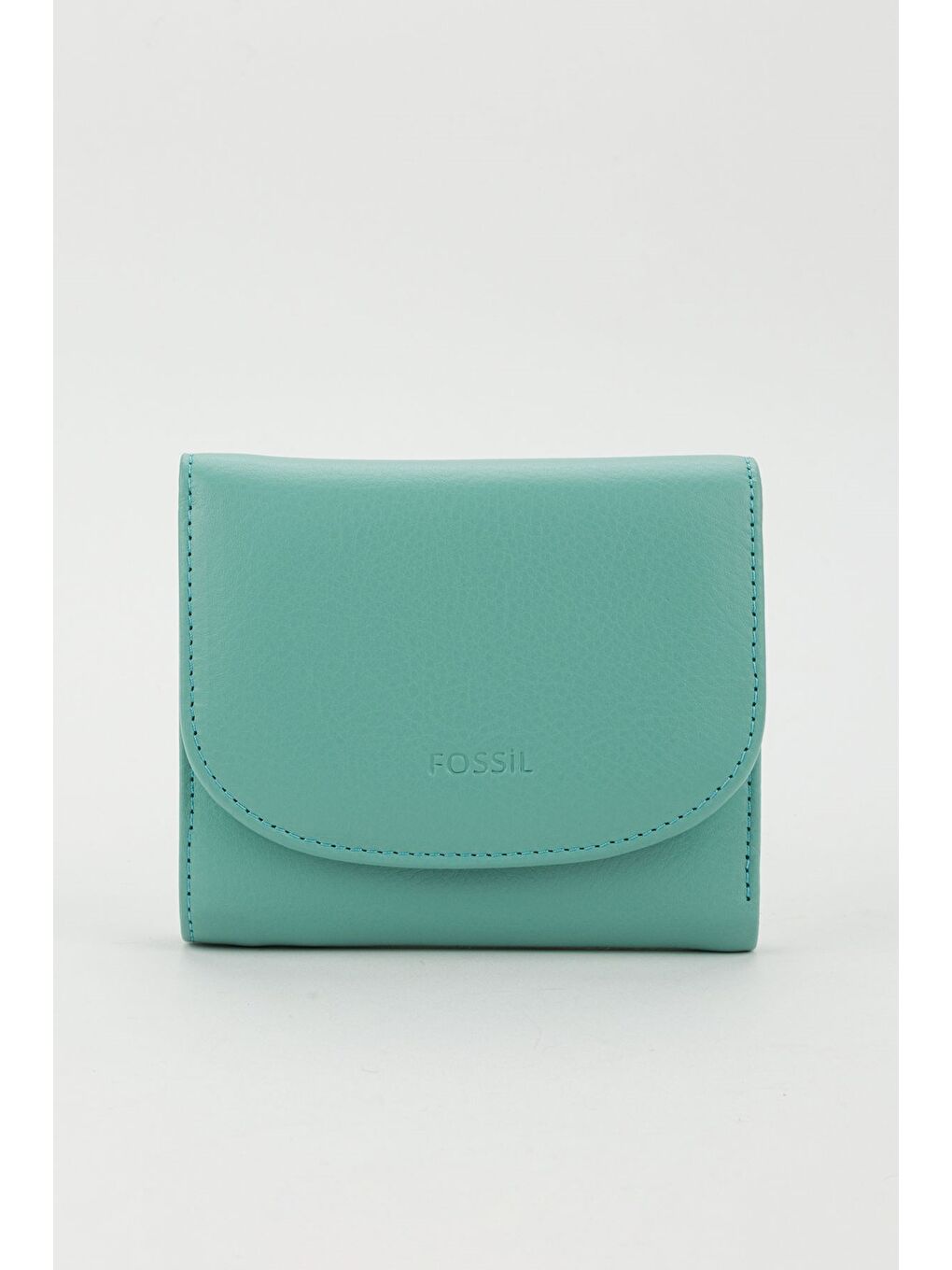 Turkuaz Kutulu Hakiki Deri Gök Mavi Küçük Boy Çok Gözlü Kadın El Portföyü Kartlık Cüzdan