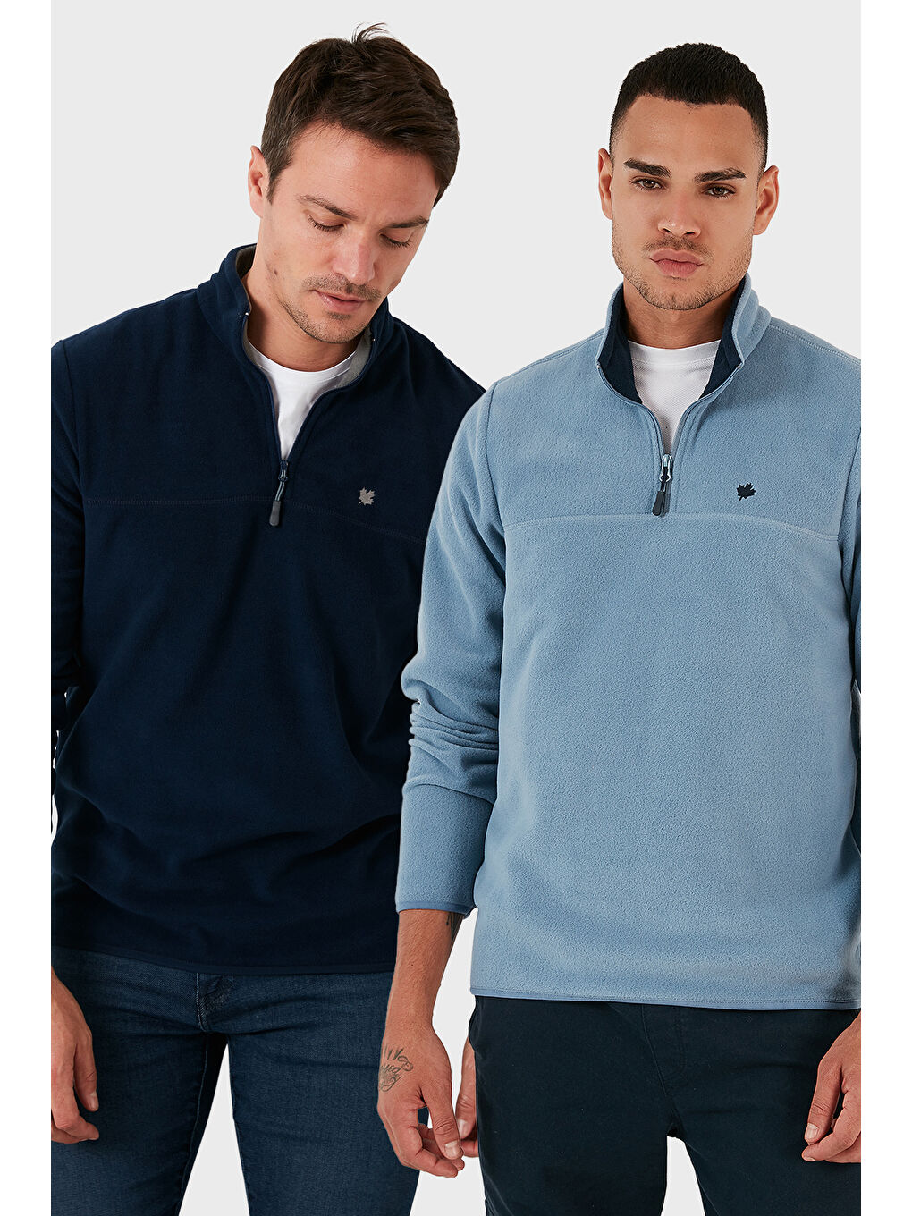 Mavi Slim Fit Anti-Pilling Tüylenme Yapmayan Şardonlu Soğuk Geçirmez 2'li Paket Polar 5906001S2