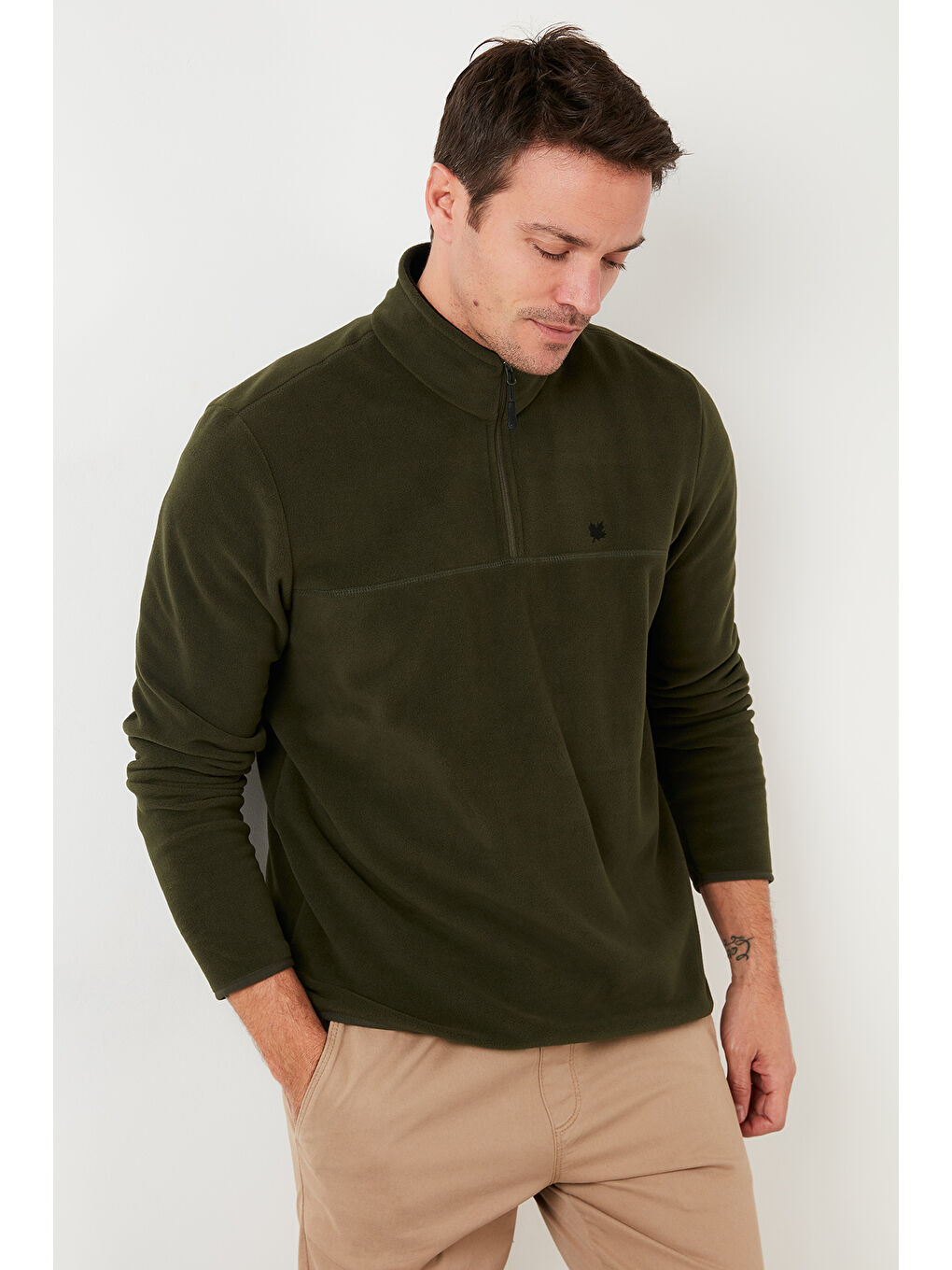 Haki Slim Fit Anti-Pilling Tüylenme Yapmayan Şardonlu Soğuk Geçirmez 2'li Paket Polar 5906001S2-2