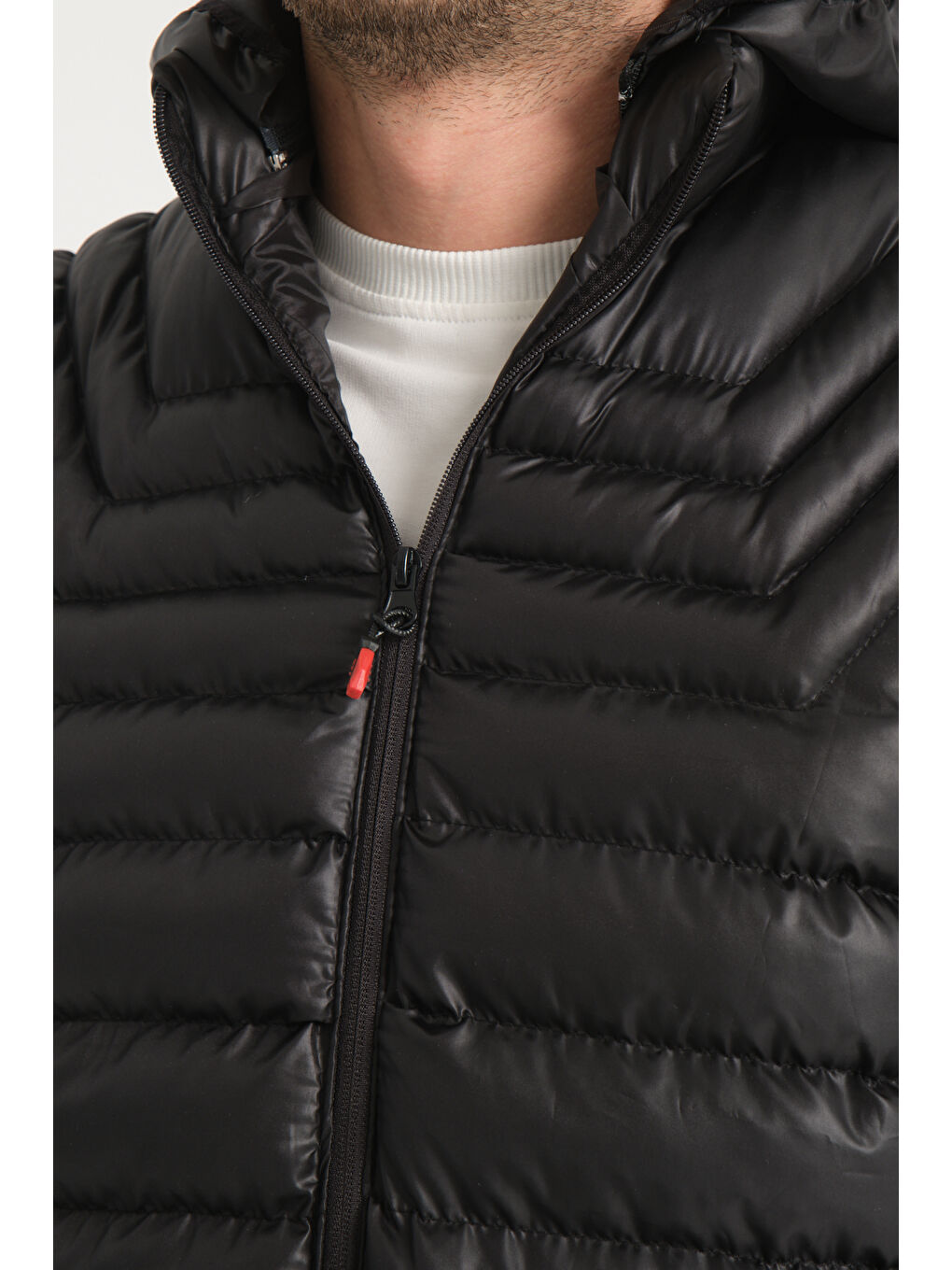 Haki Erkek Kapüşonlu Rodisport Baskılı Yelek 1015-5