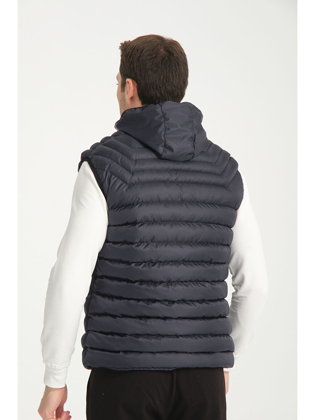 Haki Erkek Kapüşonlu Rodisport Baskılı Yelek 1015-6