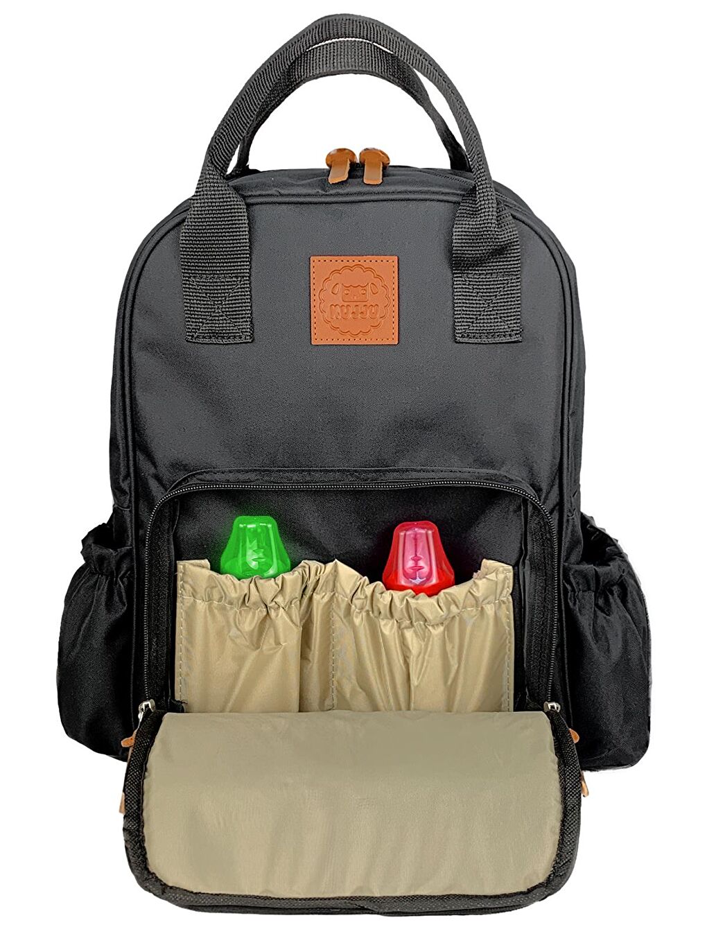 Anne Bebek Bakım Sırt Çantası - Siyah Standart-4