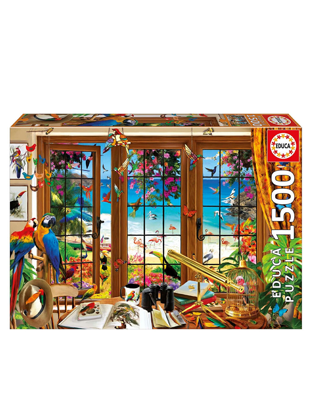 Puzzle 1500 Parça Kuş Gözlemcisinin Penceresi 20333