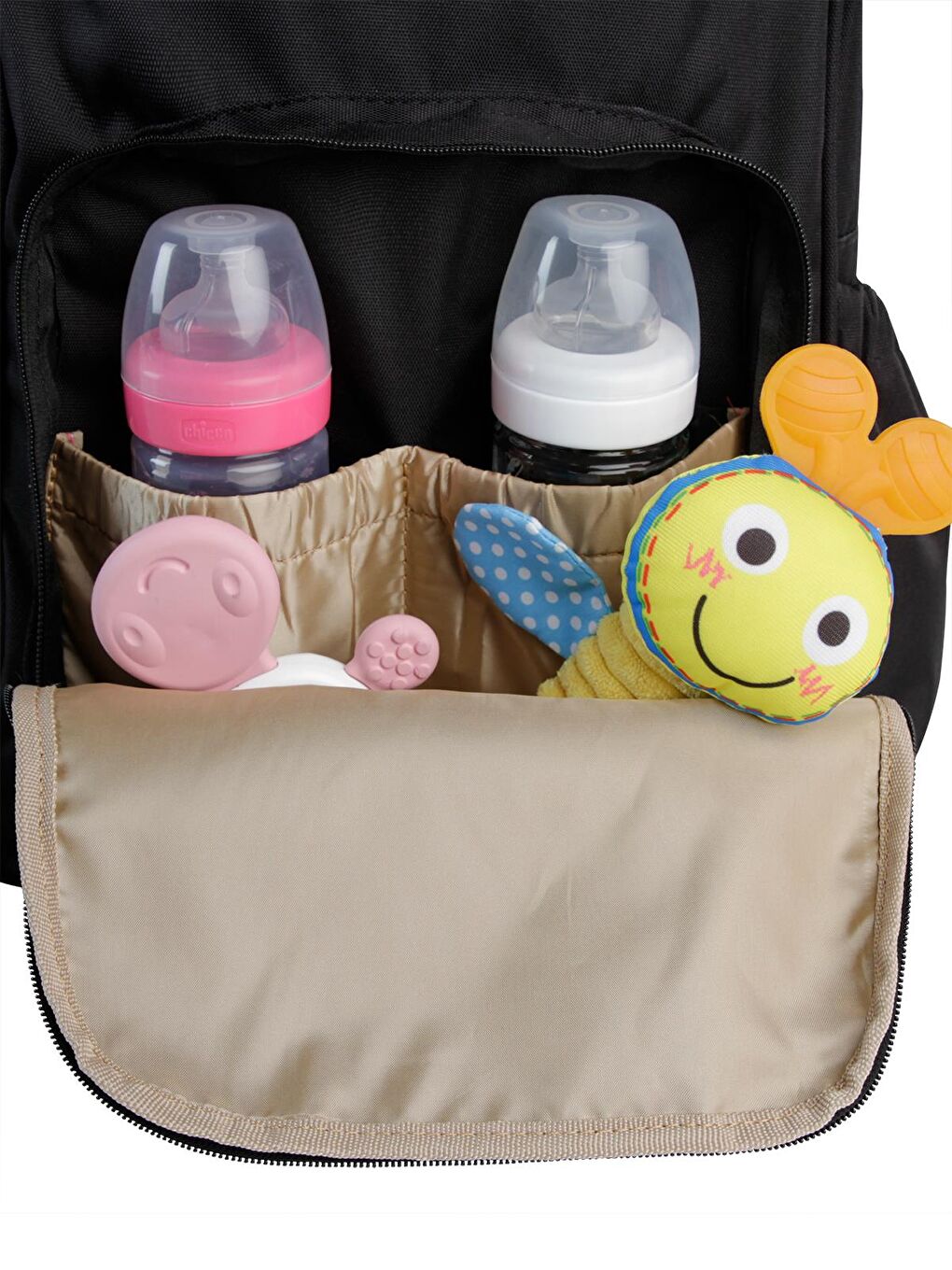 Anne Bebek Bakım Sırt Çantası - Siyah Standart-7