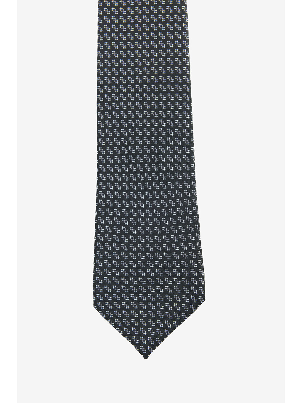 Erkek Siyah-Beyaz Desenli Kravat-1