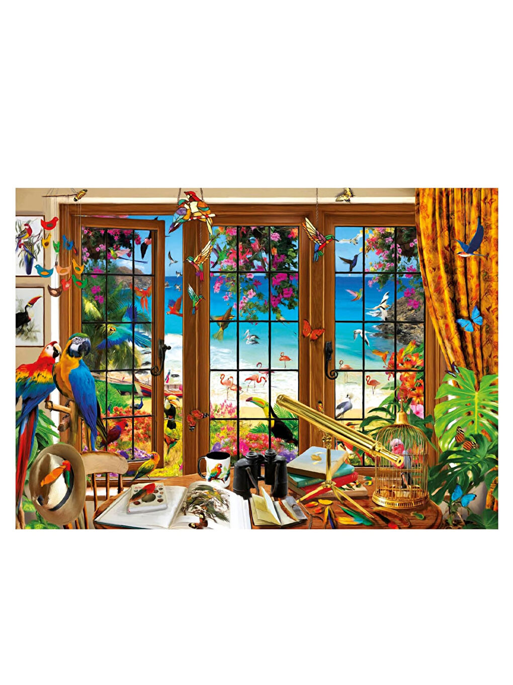 Puzzle 1500 Parça Kuş Gözlemcisinin Penceresi 20333-1