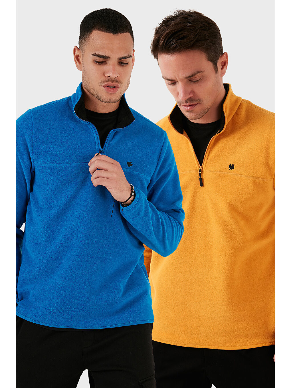 Sarı Slim Fit Anti-Pilling Tüylenme Yapmayan Şardonlu Soğuk Geçirmez 2'li Paket Polar 5906001S2