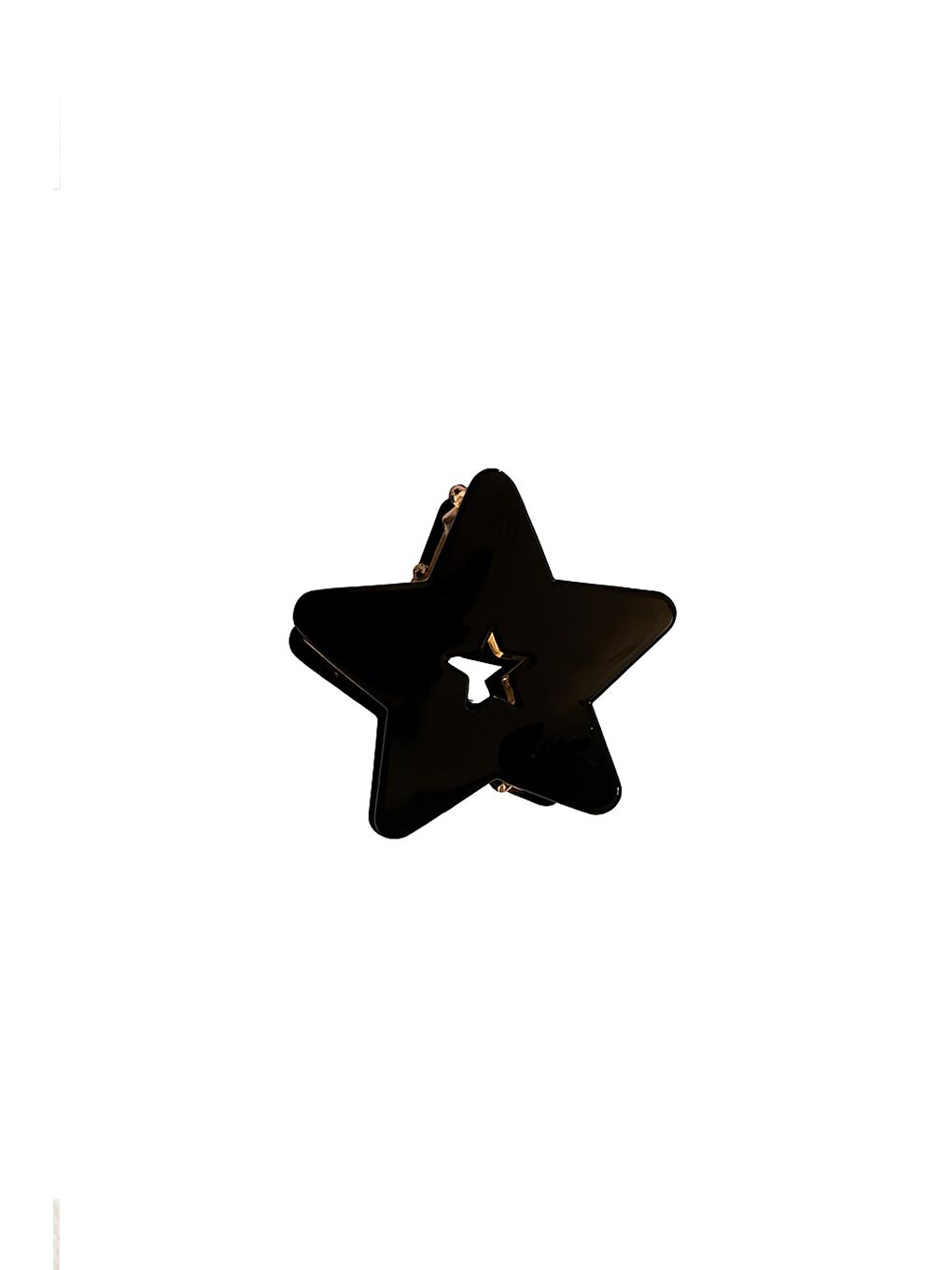 Siyah Lüks Metal Asetat Yıldız Mandal Toka
