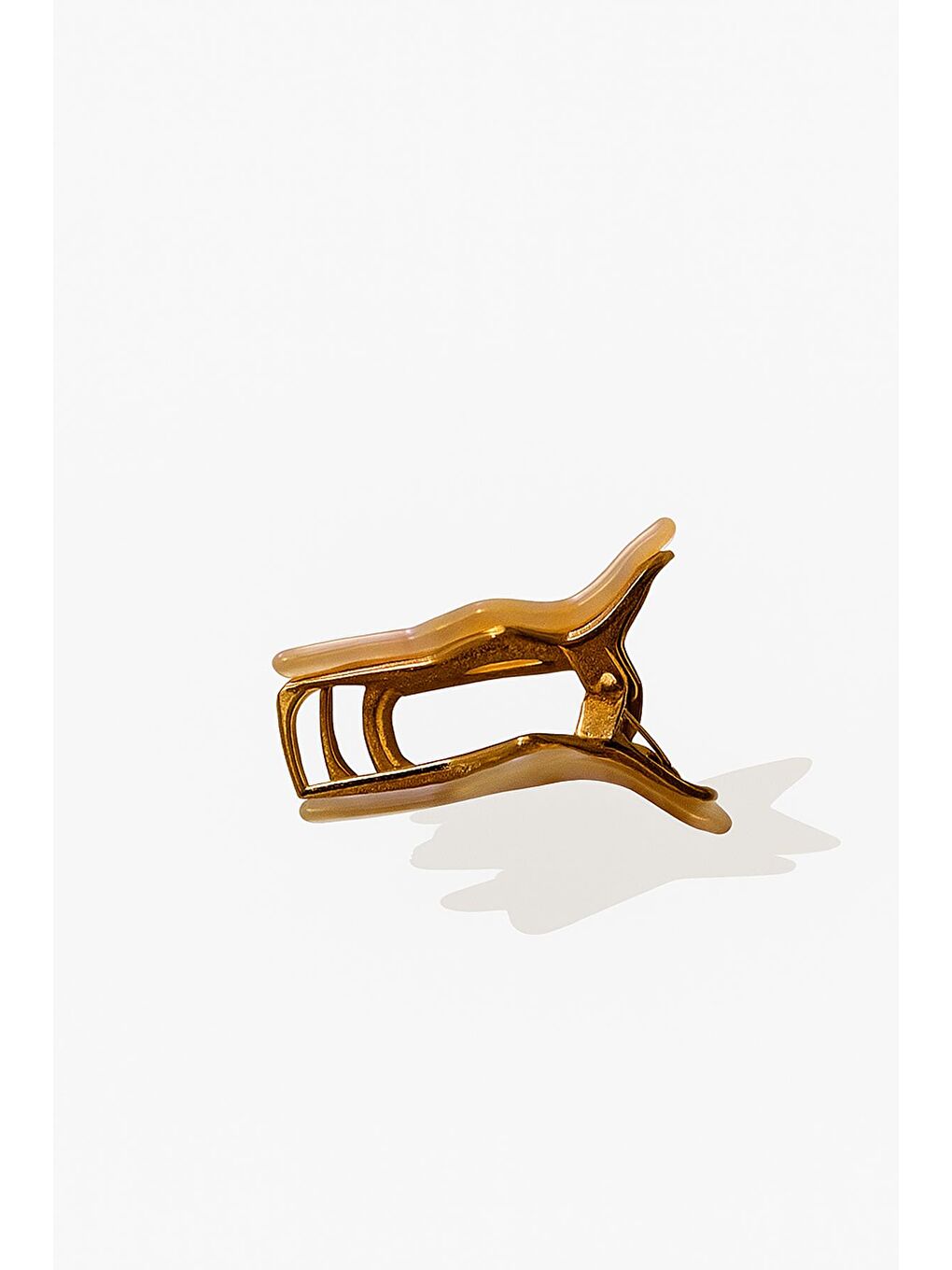 Bej Lüks Metal Asetat Yıldız Mandal Toka-4