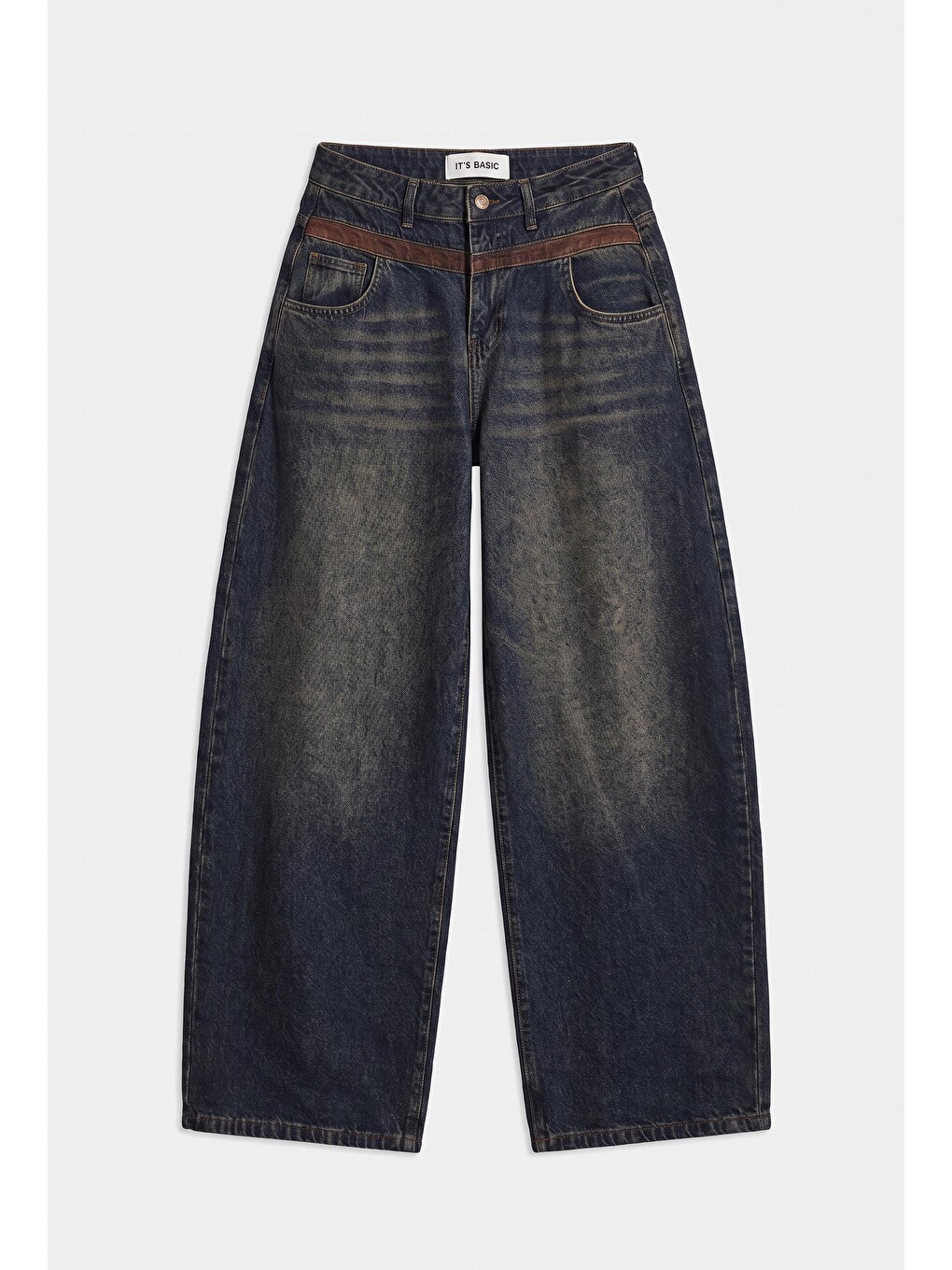 Mavi Kadın Koyu Jean 2w6-8 Barrel Fit Bol Kesim Özel Tasarım Denim Jean