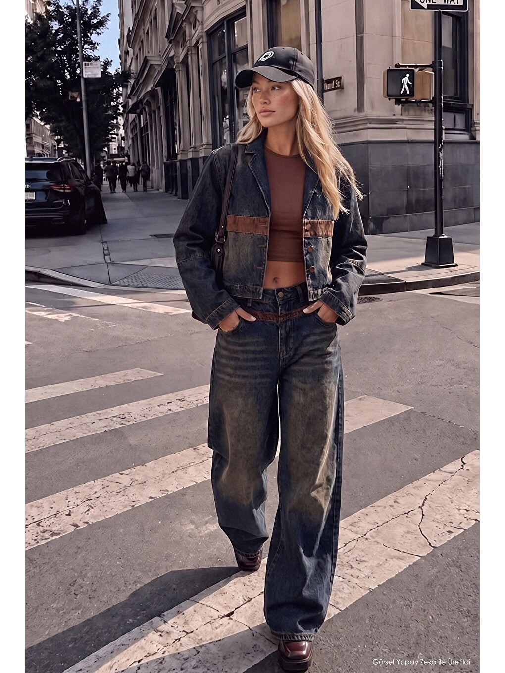 Mavi Kadın Koyu Jean 2w6-8 Barrel Fit Bol Kesim Özel Tasarım Denim Jean-1