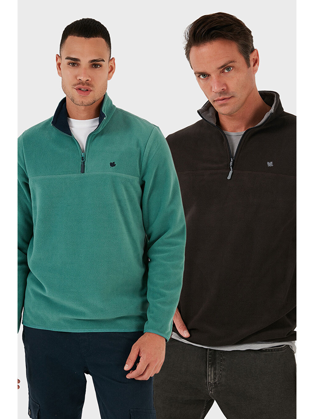 Gri Slim Fit Anti-Pilling Tüylenme Yapmayan Şardonlu Soğuk Geçirmez 2'li Paket Polar 5906001S2