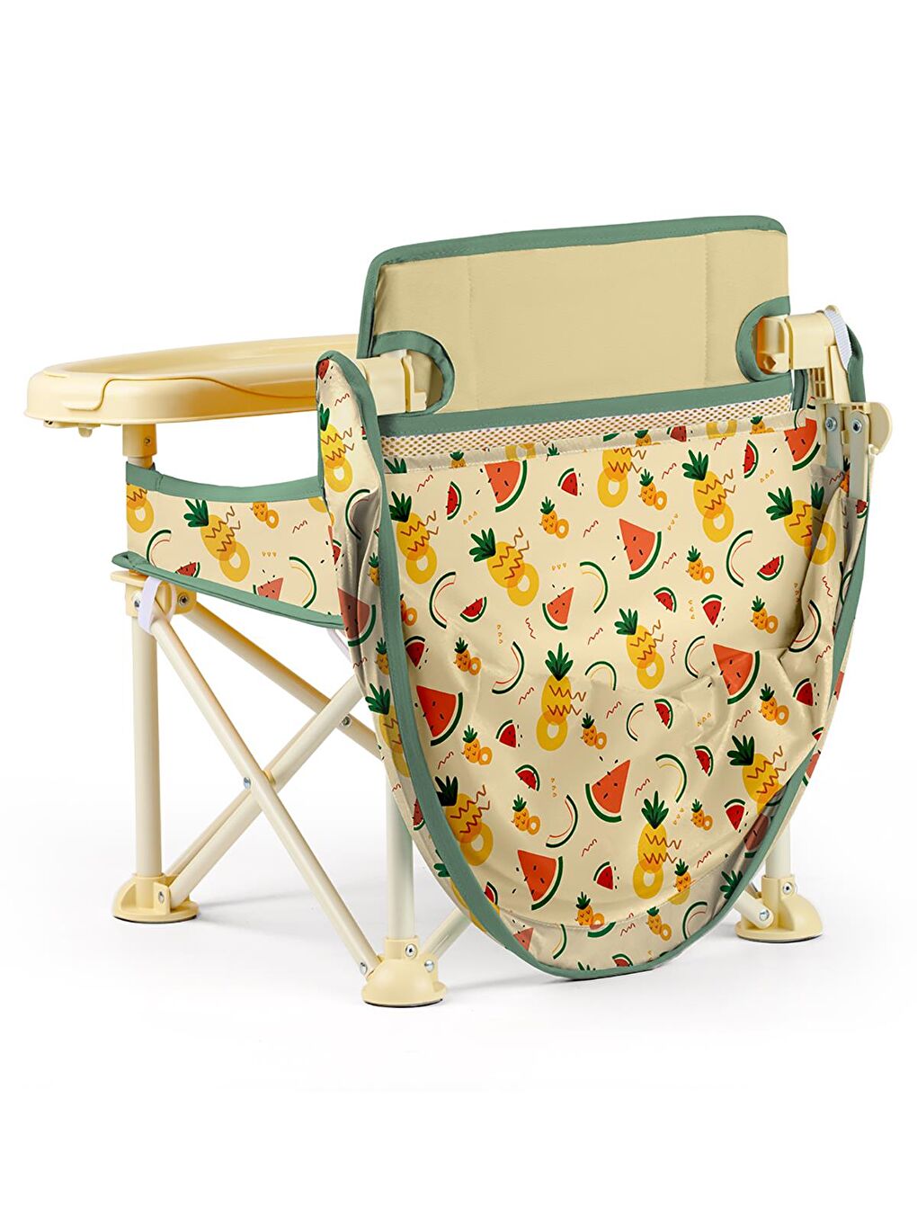 Tenteli Portatif Mama Sandalyesi - Bej Standart-5