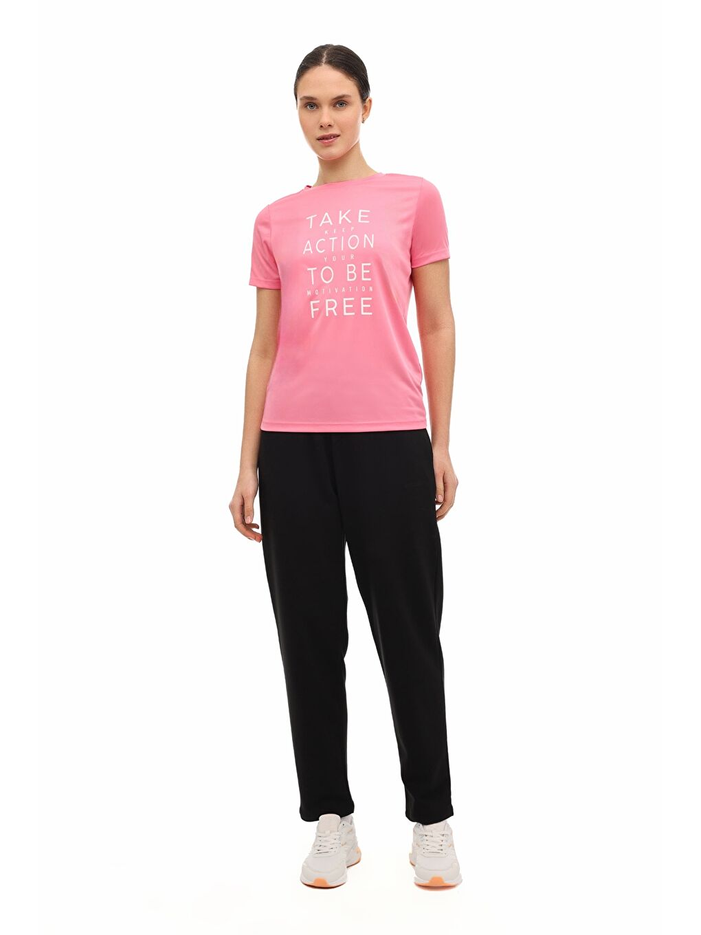 WL MISTY 11GCX300 5FX Pembe Kadın Kısa Kol T-Shirt-2