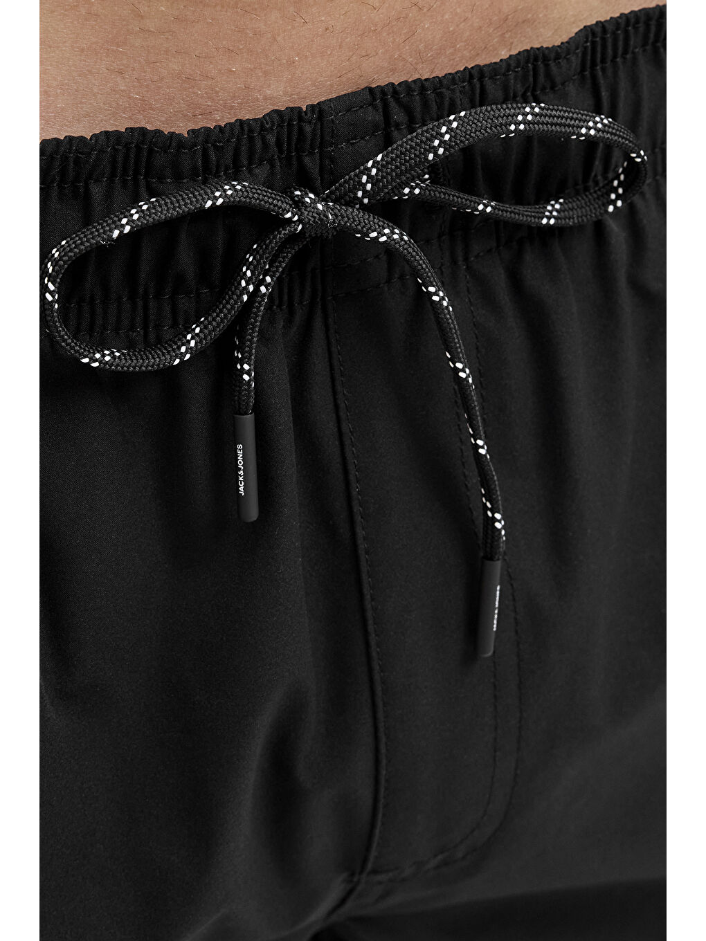 Siyah Pants Studio Jpstmaui Regular Fit Logolu Bağlamalı Mayo Short 12272799-2