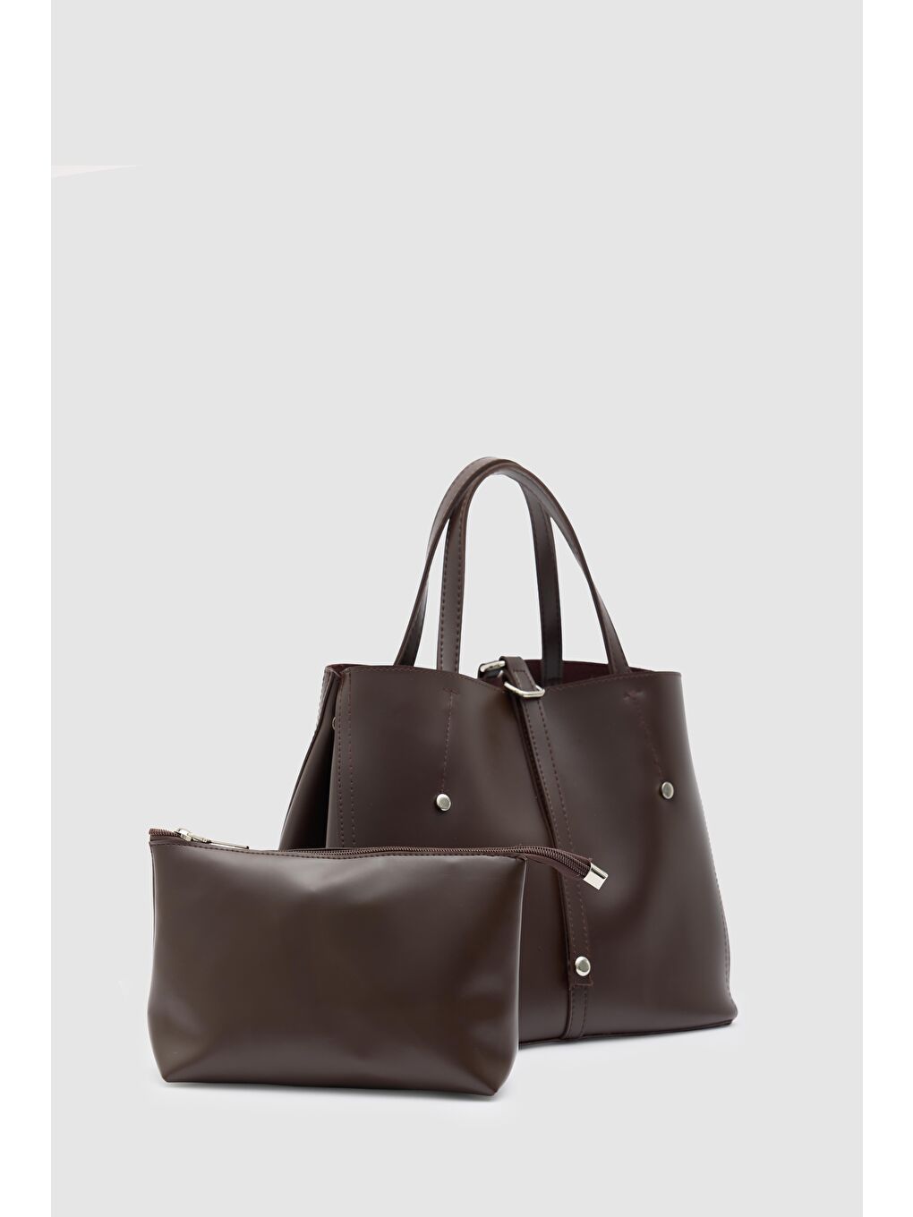 Kahverengi Fedi Yavrulu El Ve Omuz Çantası Kahve-3