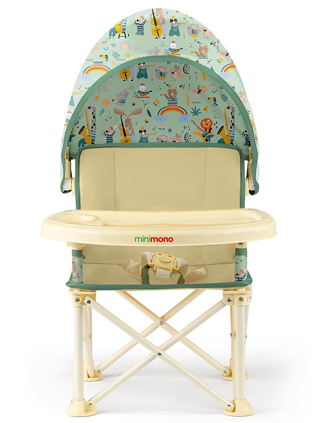 Tenteli Portatif Mama Sandalyesi - Bej Standart-1