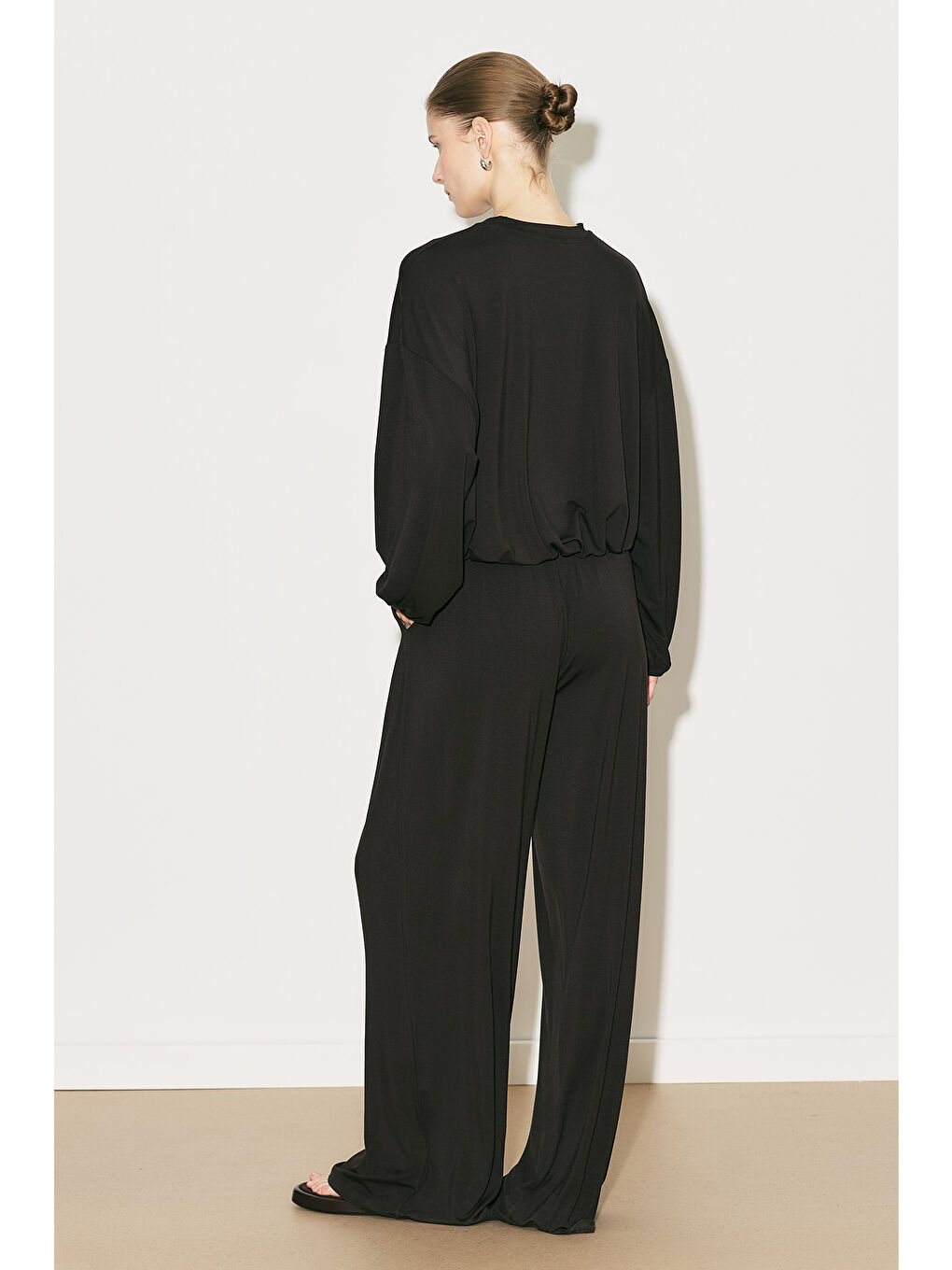 Easy Balon Kol Ayarlamalı Bluz Kahverengi-3