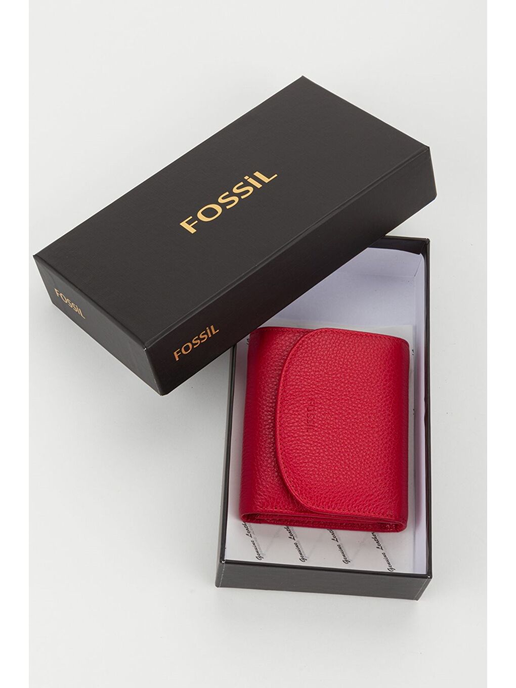 Kırmızı Kutulu Hakiki Deri Gök Mavi Küçük Boy Çok Gözlü Kadın El Portföyü Kartlık Cüzdan-5