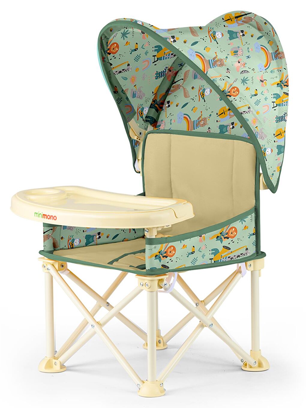 Tenteli Portatif Mama Sandalyesi - Bej Standart-6