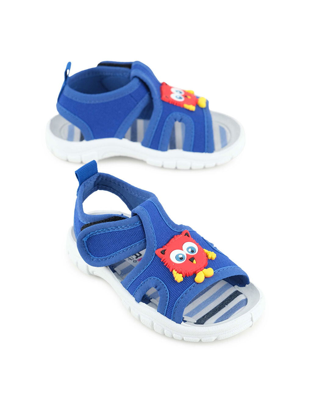 Mavi Erkek Çocuk Yazlık Alt Taban PVC Rahat İç Taban Terk Cırt Cırtlı Ayarlanabilir Günlük Sandalet