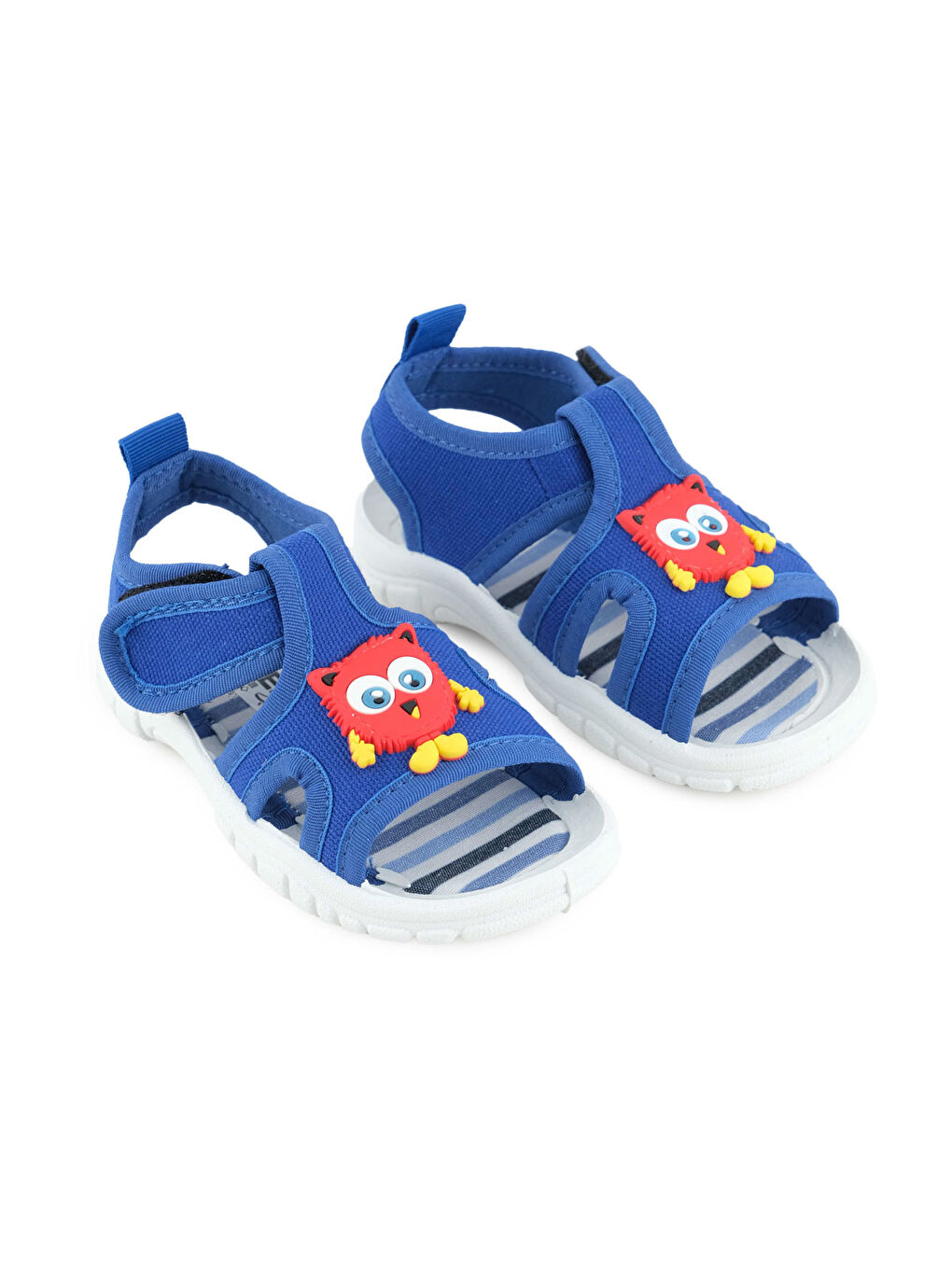 Mavi Erkek Çocuk Yazlık Alt Taban PVC Rahat İç Taban Terk Cırt Cırtlı Ayarlanabilir Günlük Sandalet-2