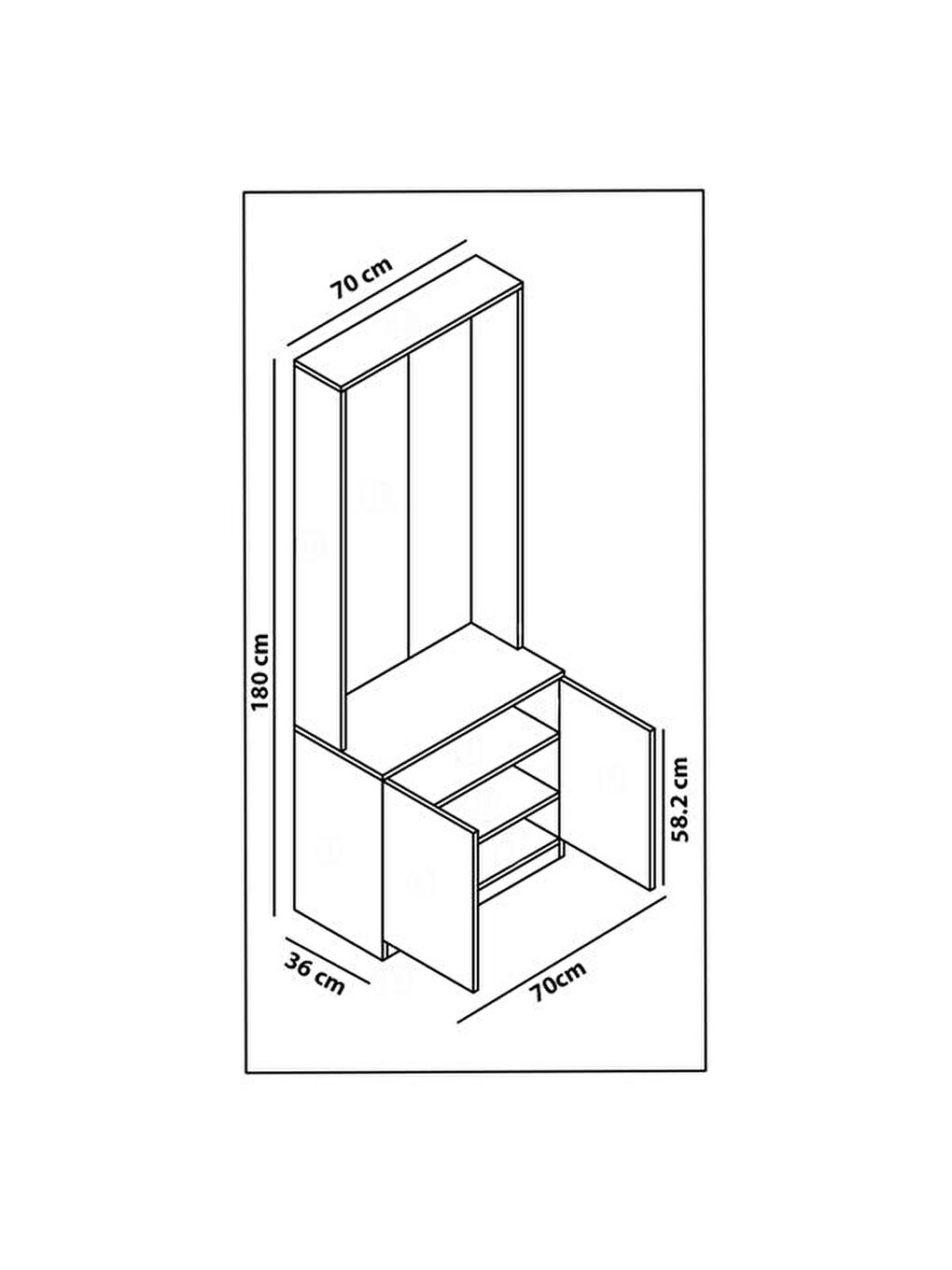 Kahverengi Nur Portmanto - Atlantik Çam-1