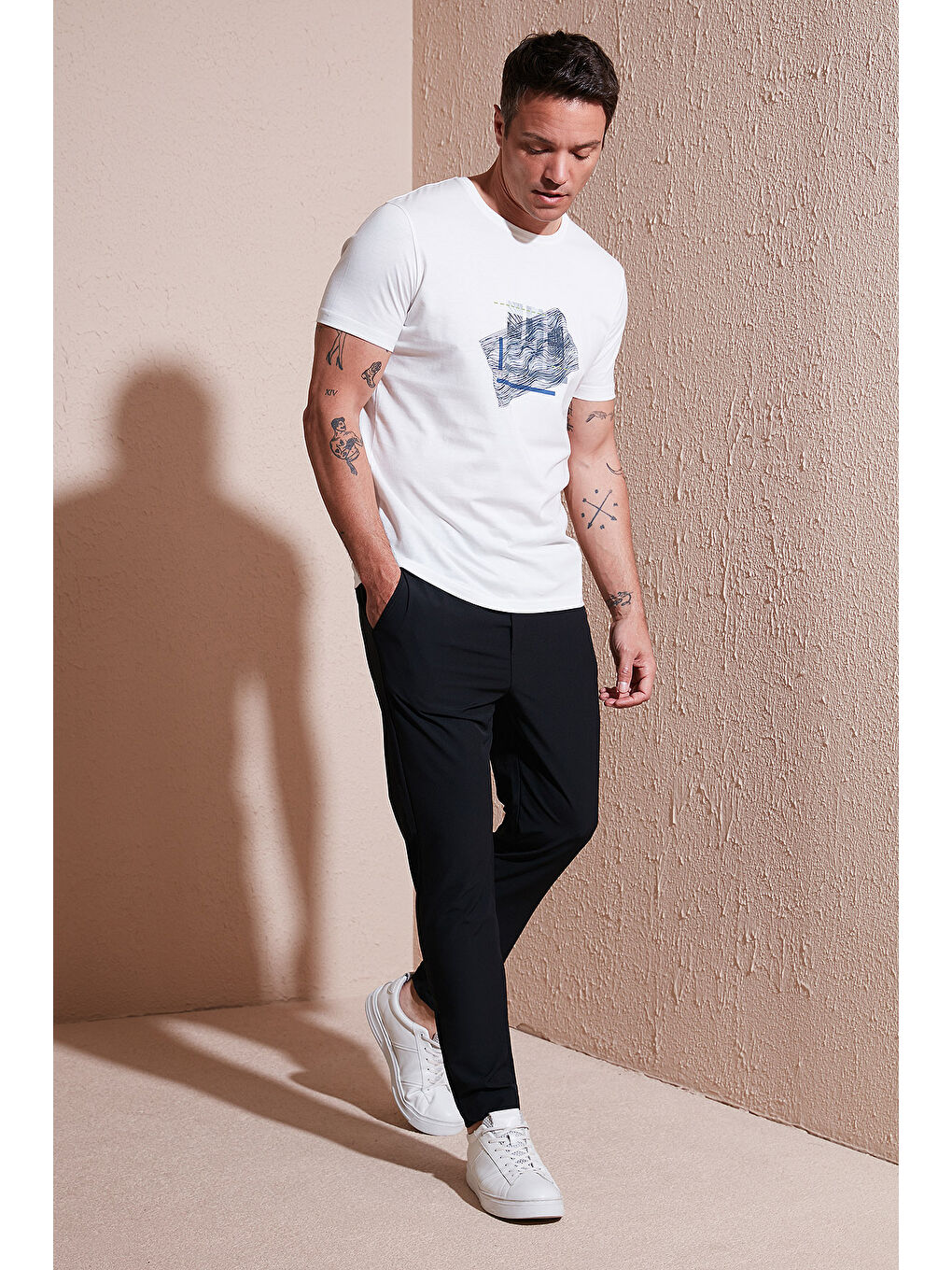 Siyah Streç Regular Fit Normal Bel Düz Paça Jogger Pantolon CF25617801