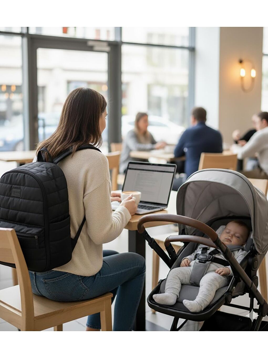 Selimiye Anne Bebek Bakım Çantası - Siyah Standart-11