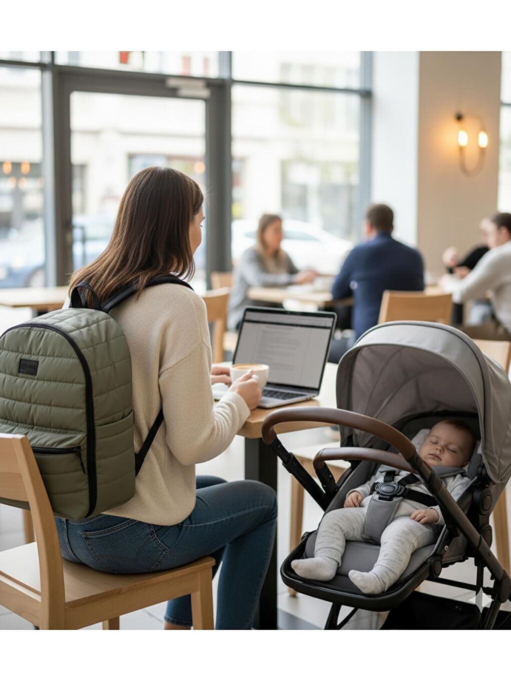 Selimiye Anne Bebek Bakım Çantası - Yeşil Standart-2