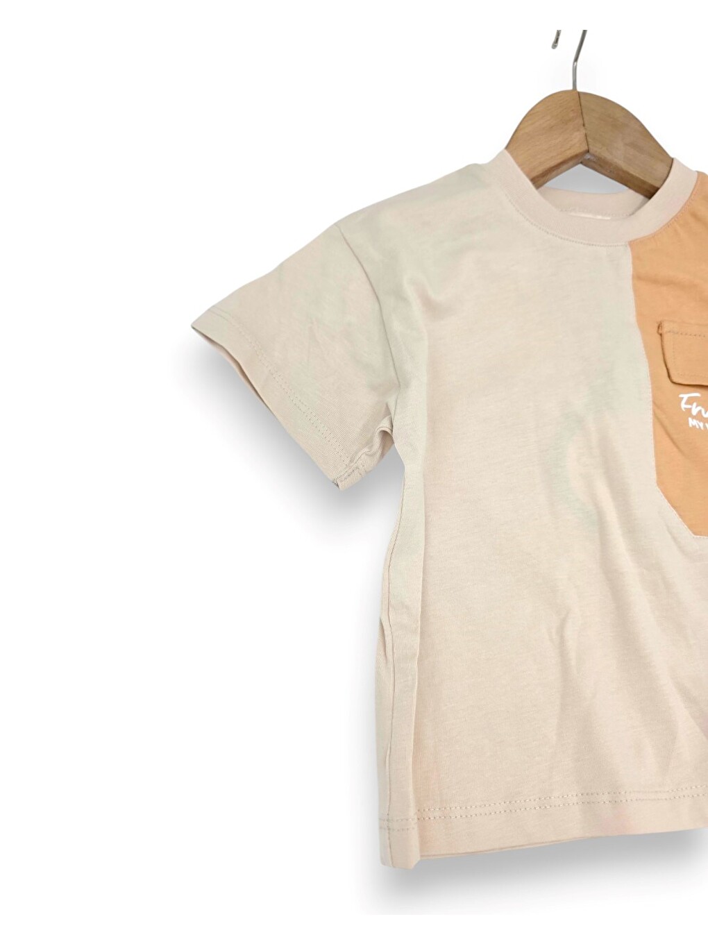 Bej Erkek Çocuk Yazlık Cep Detaylı T-shirt Şort 2'li Alt Üst Takım-3