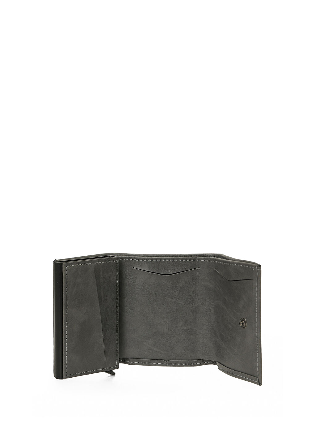 Gri T LUX SLIDE CARD 6FX GRI Erkek Cüzdan-2