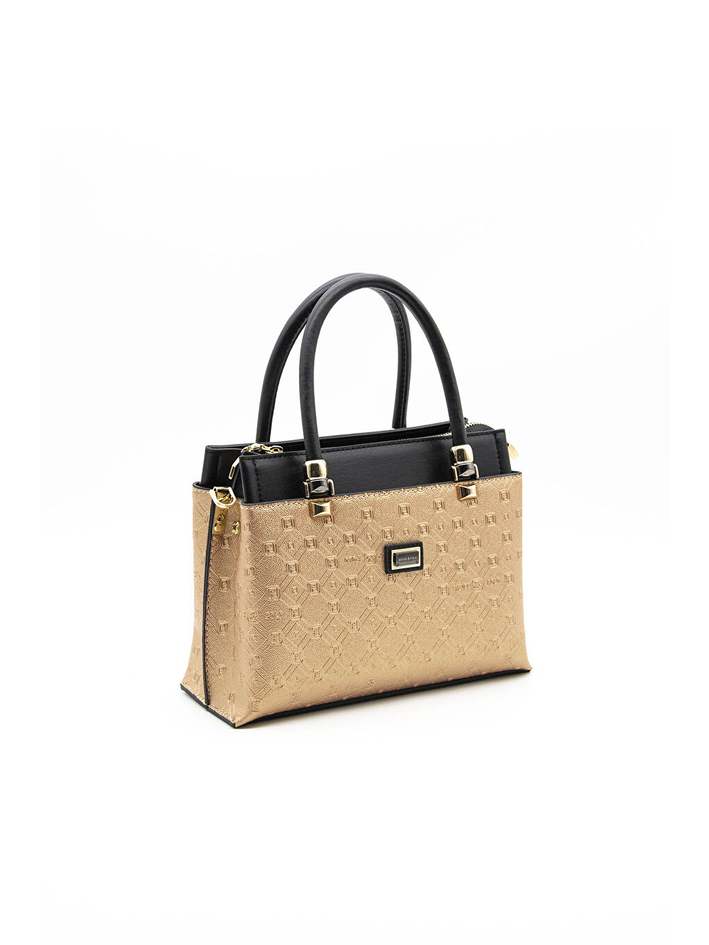 Siyah Kadın Omuz Çantası 826-38655 BAYAN ÇANTASI M46 PUDRA-MAT SİYAH-4