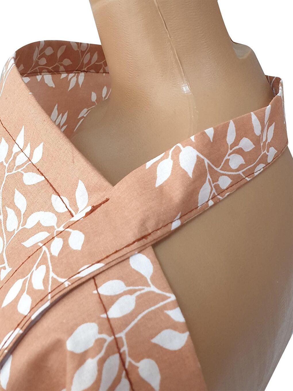 Çiçek Desenli Emzirme Önlüğü - Turuncu Standart-1