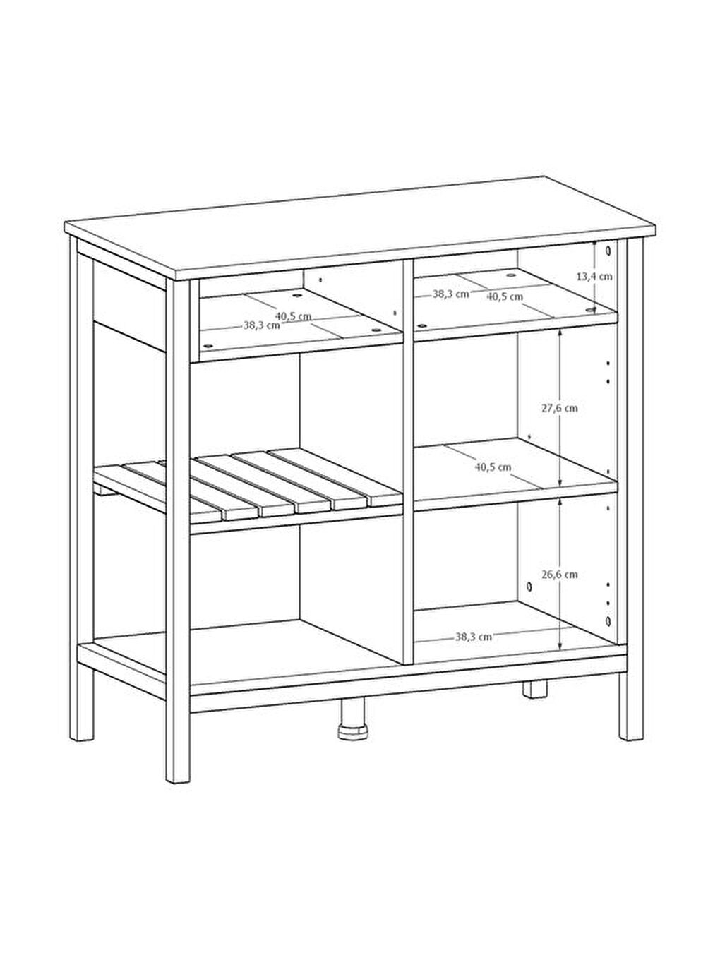 Çok Amaçlı Kahve Büfesi - Beyaz - 90 cm-6