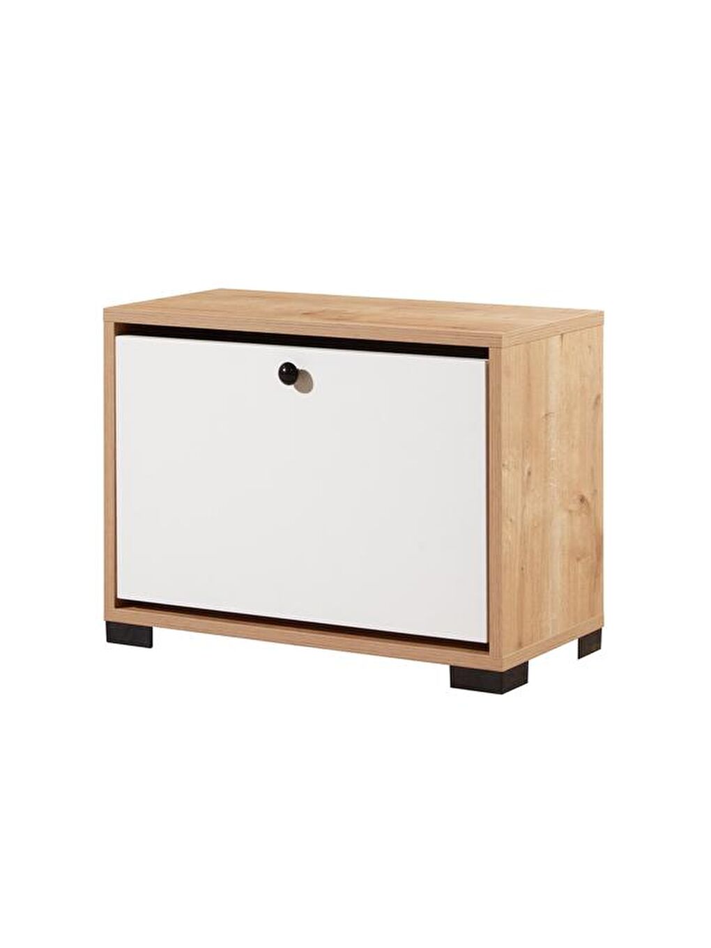 Kahverengi Aspendos Düşer Tek Kapak Ayakkabılık - Safir Meşe / Beyaz-1