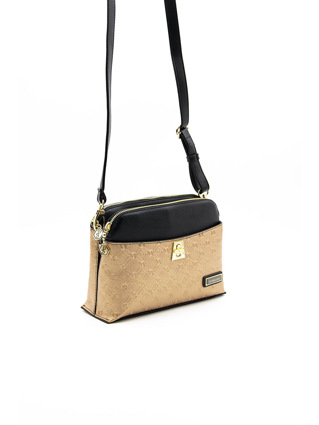 Siyah Kadın Çapraz Çanta 623-38755 ÇAPRAZ BAYAN ÇANTASI M46 PUDRA-MAT SİYAH-2