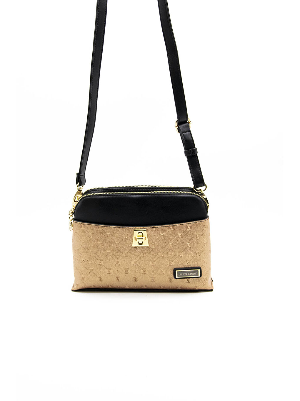 Siyah Kadın Çapraz Çanta 623-38755 ÇAPRAZ BAYAN ÇANTASI M46 PUDRA-MAT SİYAH-3