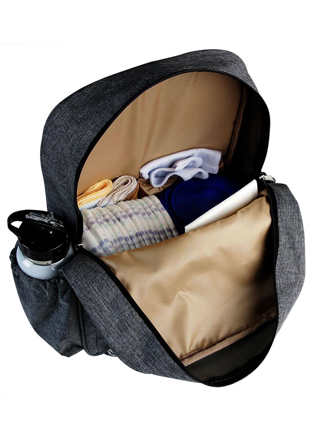 Anne Bebek Bakım Sırt Çantası - Gri Standart-3