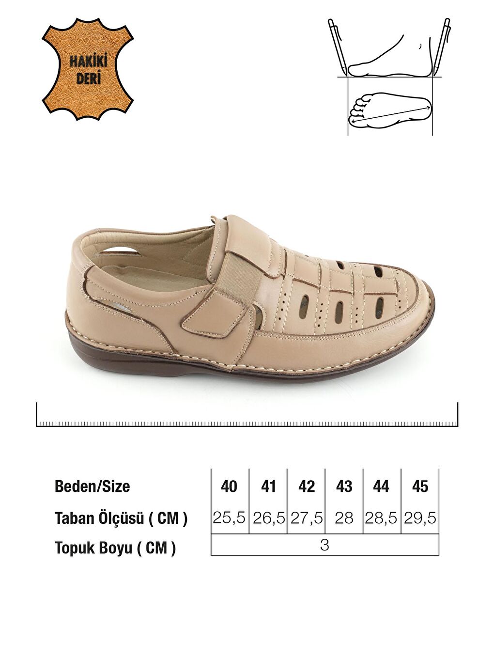 Erkek Bej Klasik Ayakkabı-1