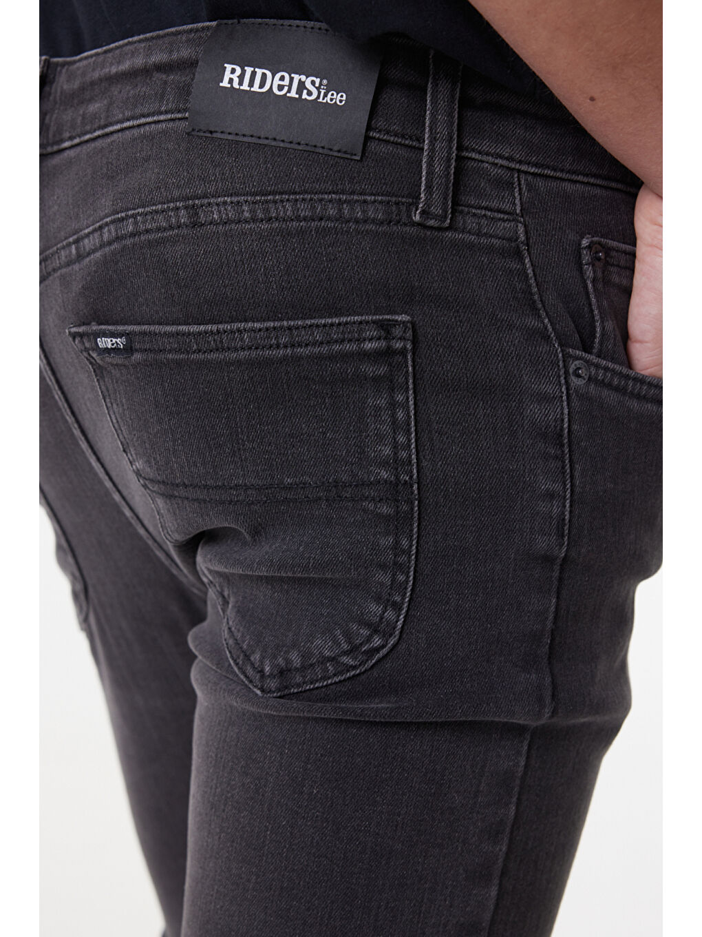 Skinny Fit Dar Kesim Normal Bel Antrasit Esnek Memphis Jean Pantolon-4