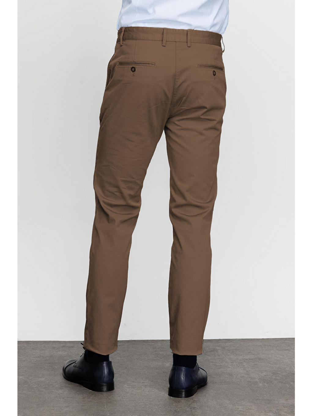 Bej Camel Erkek Pamuklu Kumaş Pantolon – Rahat Kalıp Günlük Ofis Stili-1