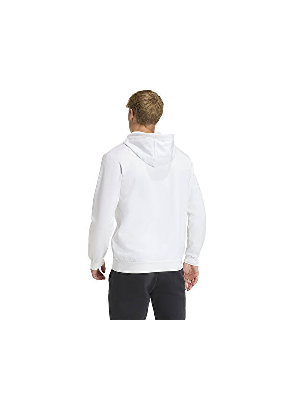 Ent26 Fz Hood Erkek Futbol Kamp Fermuarlı Sweatshirt Kf5943 Beyaz-1