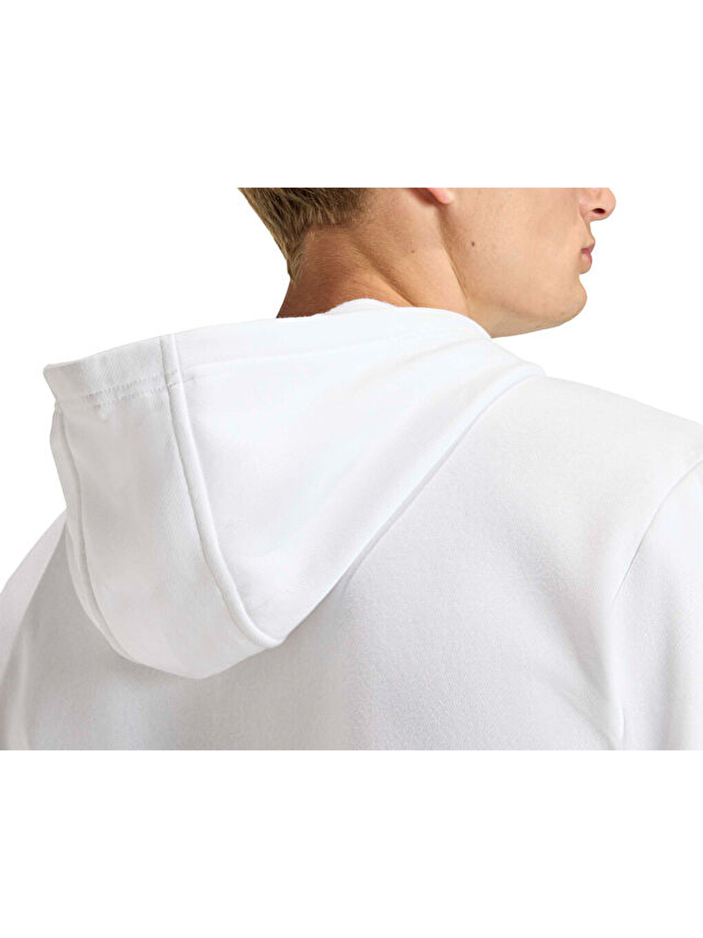 Ent26 Fz Hood Erkek Futbol Kamp Fermuarlı Sweatshirt Kf5943 Beyaz-4