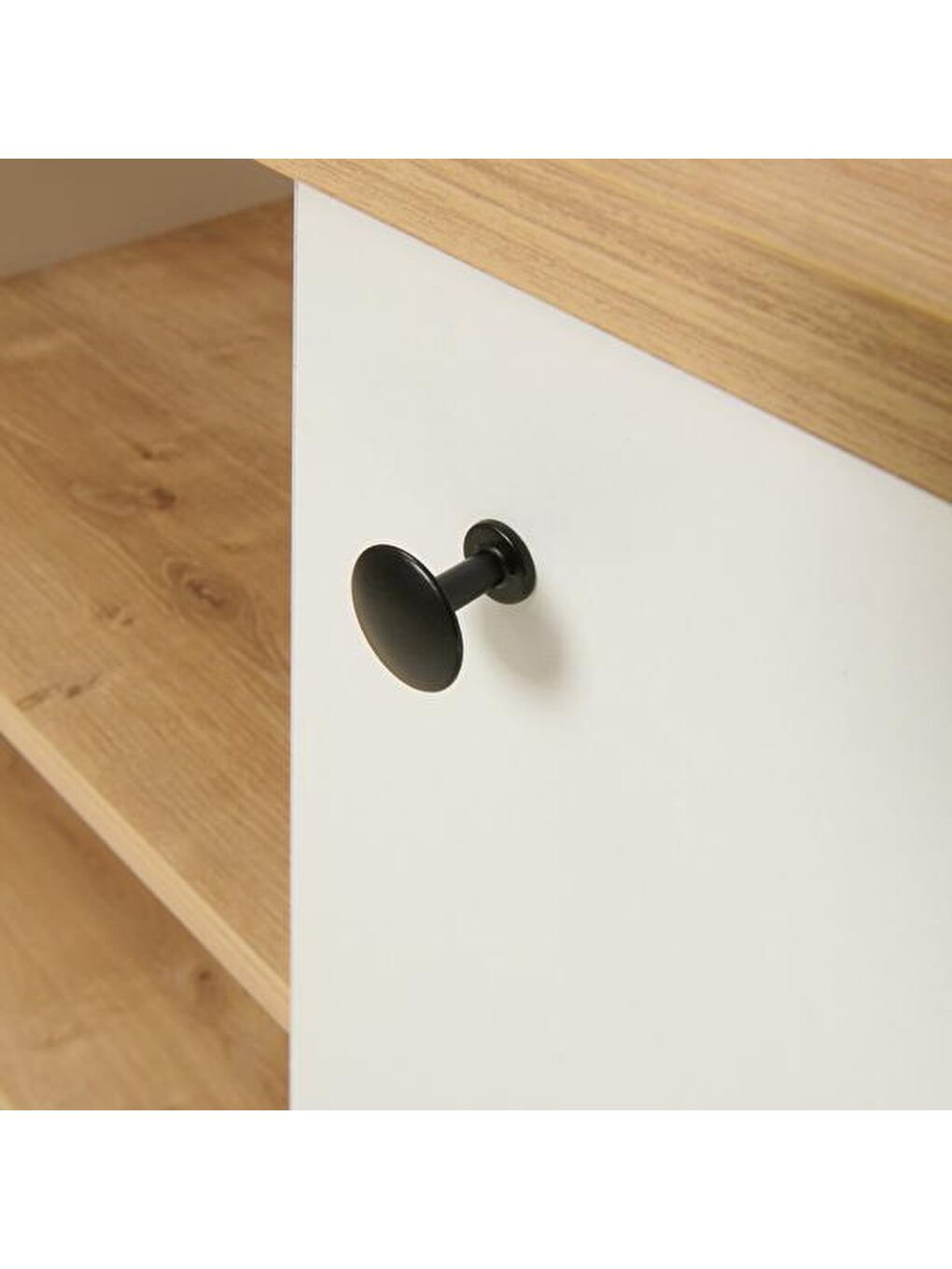 Kahverengi Swan Çok Amaçlı Dolap - Safir Meşe / Beyaz-1