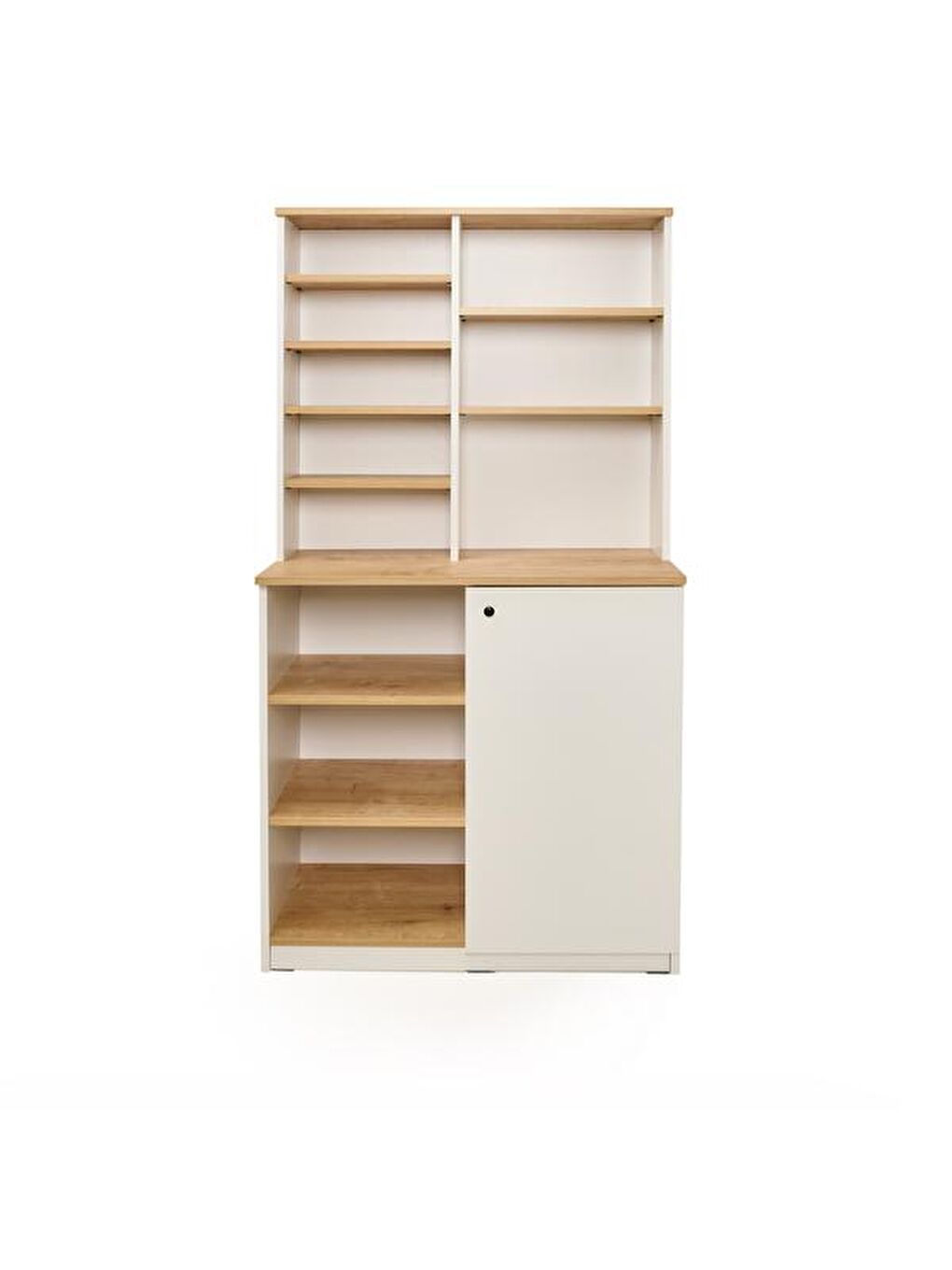 Kahverengi Swan Çok Amaçlı Dolap - Safir Meşe / Beyaz-4