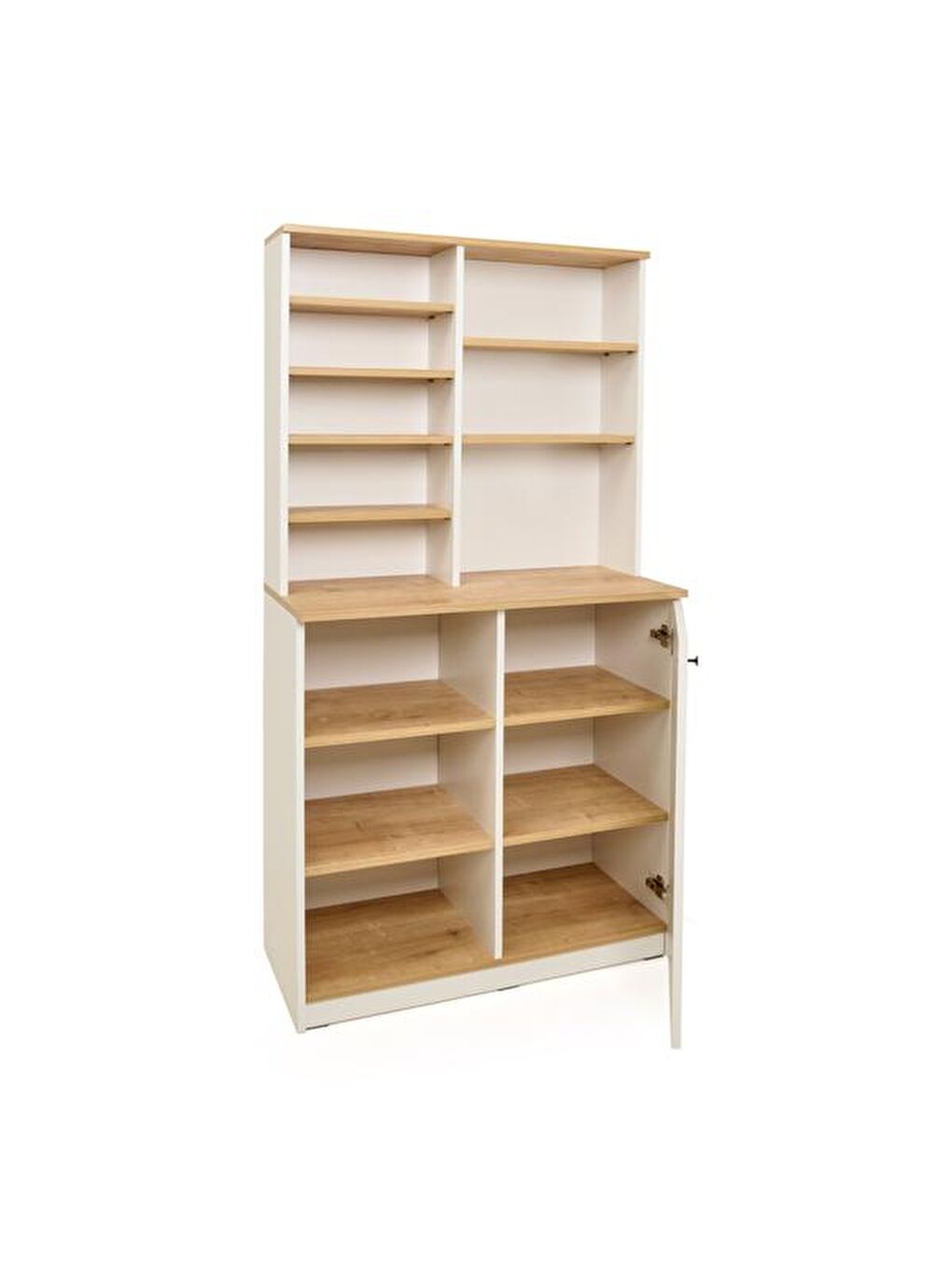 Kahverengi Swan Çok Amaçlı Dolap - Safir Meşe / Beyaz-6